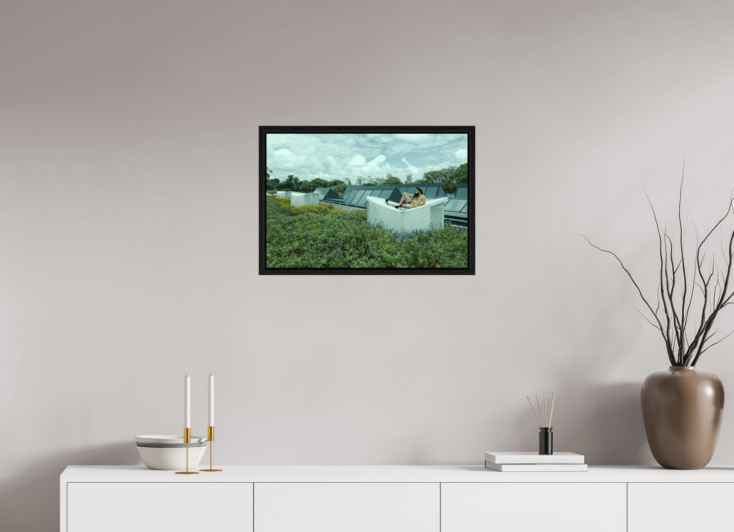 60 x 40 cm, Floating frame - black Naked Buenos Aires 7, 2018