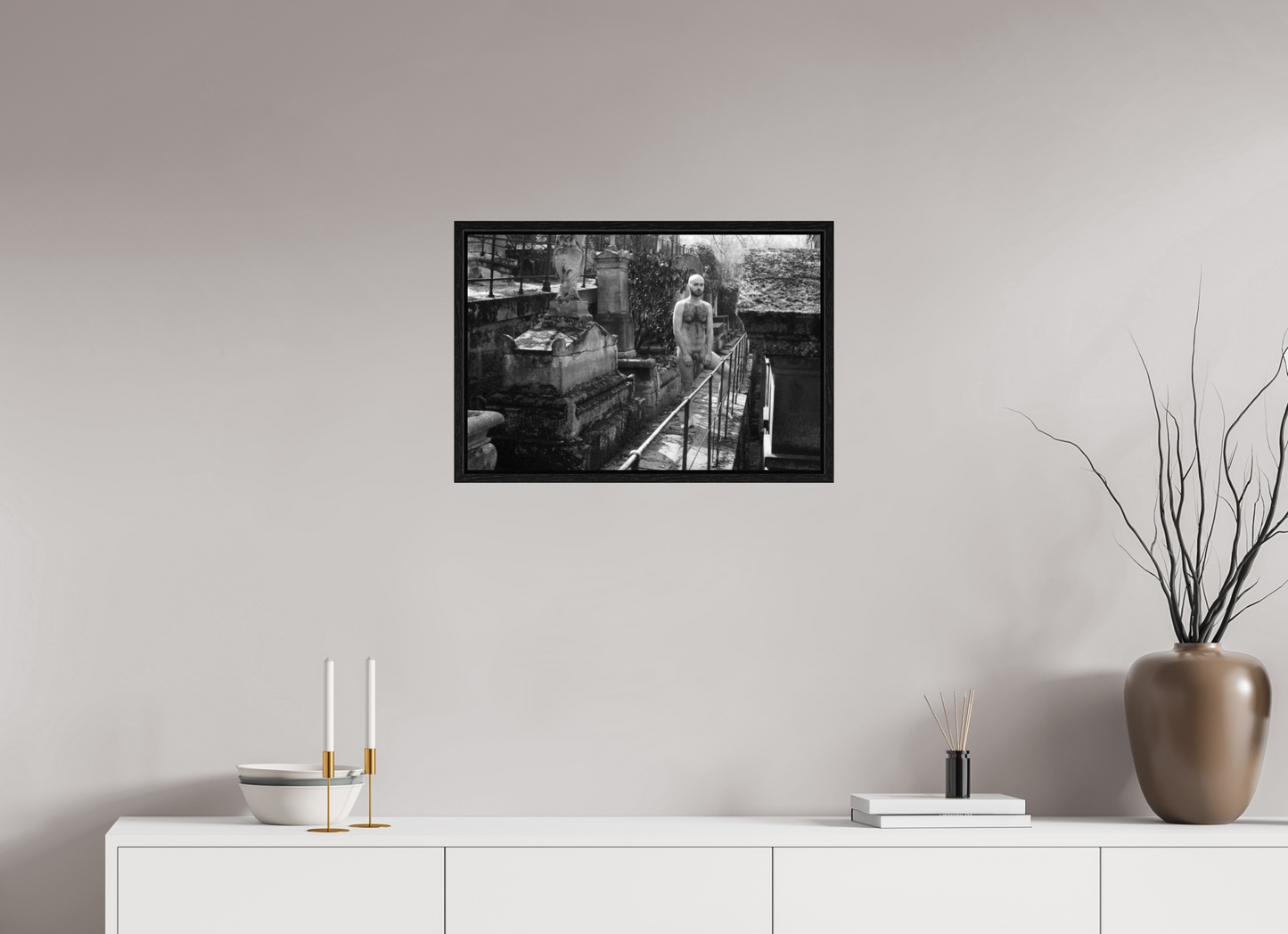 60 x 40 cm, BW Floating 15mm black Naked Paris 6, 2016