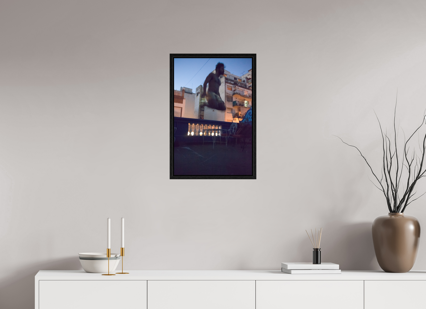 40 x 60 cm, Floating 15mm black Jump, 2013