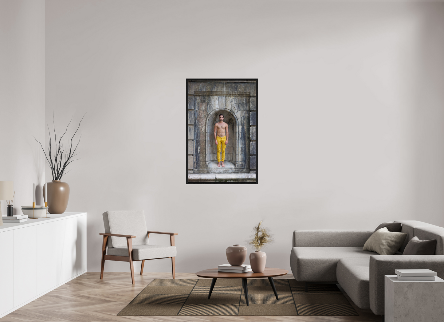 80 x 120 cm, Floating frame - black Dollhouse 1, 2013