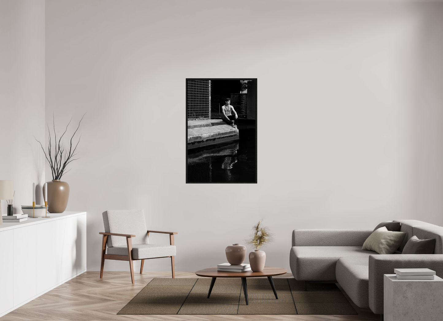 80 x 120 cm, Floating frame - black Games, 2013