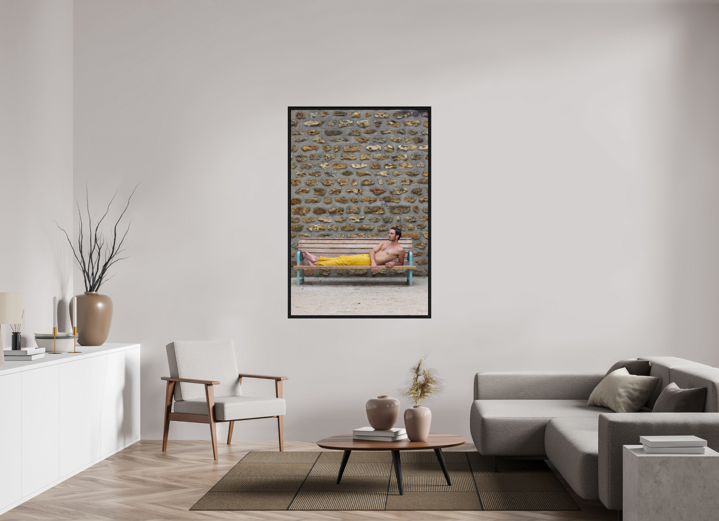 100 x 150 cm, Floating frame - black Dollhouse 2, 2013