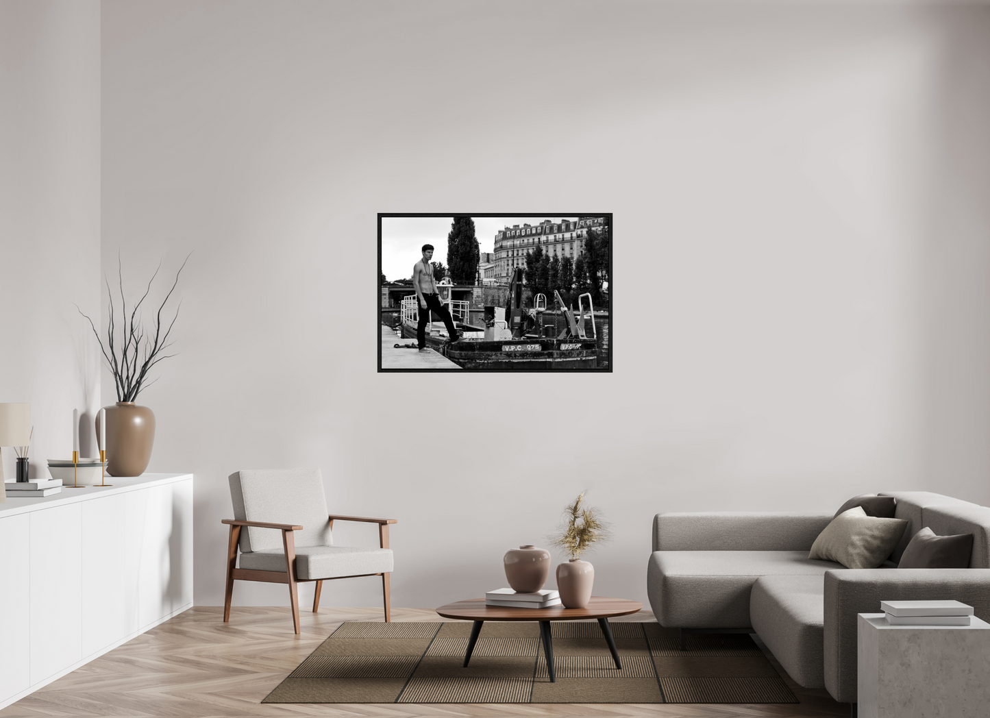 120 x 80 cm, Floating frame - black 975, 2013