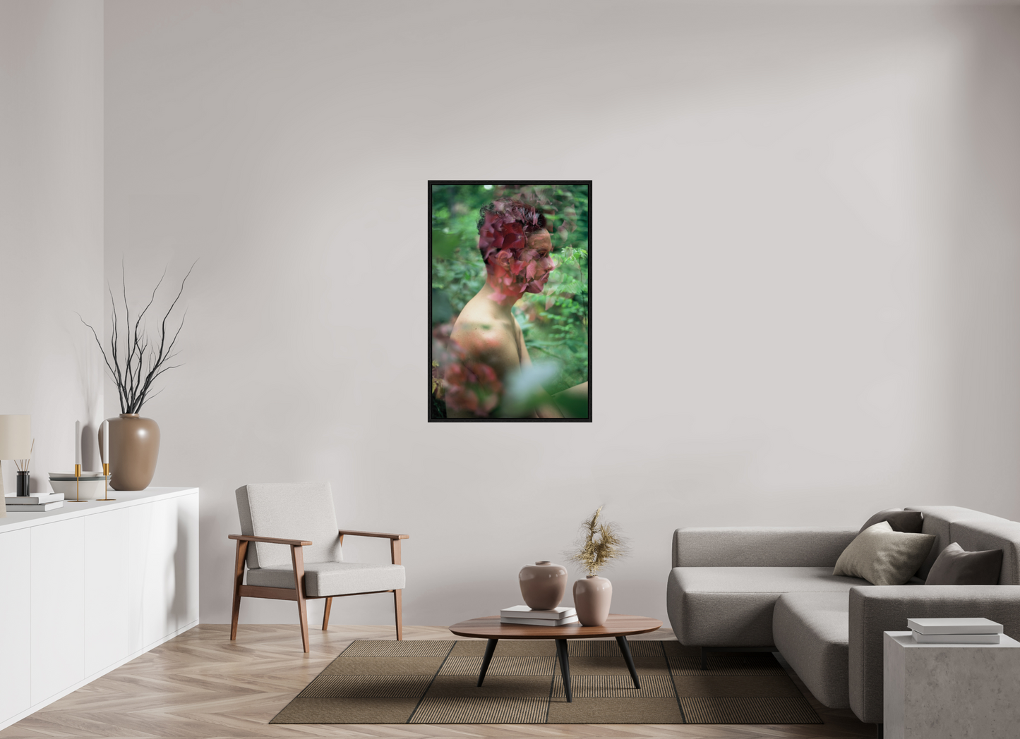 80 x 120 cm, Floating frame - black Nature Brother, 2013
