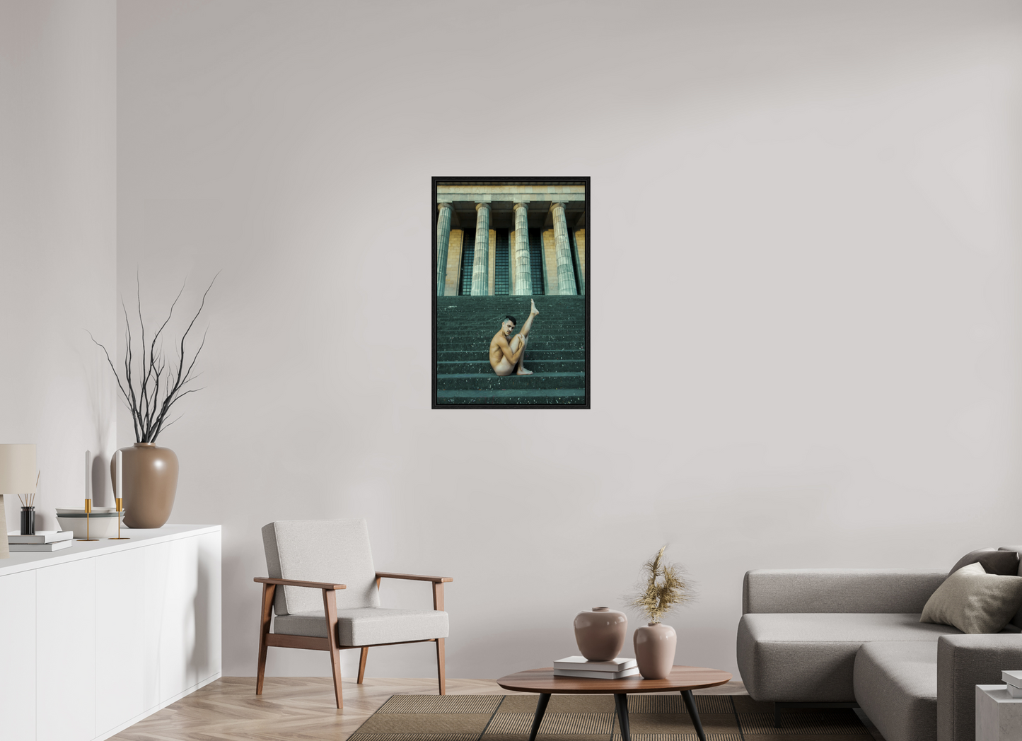60 x 90 cm, Floating frame - black Naked Buenos Aires 9, 2018