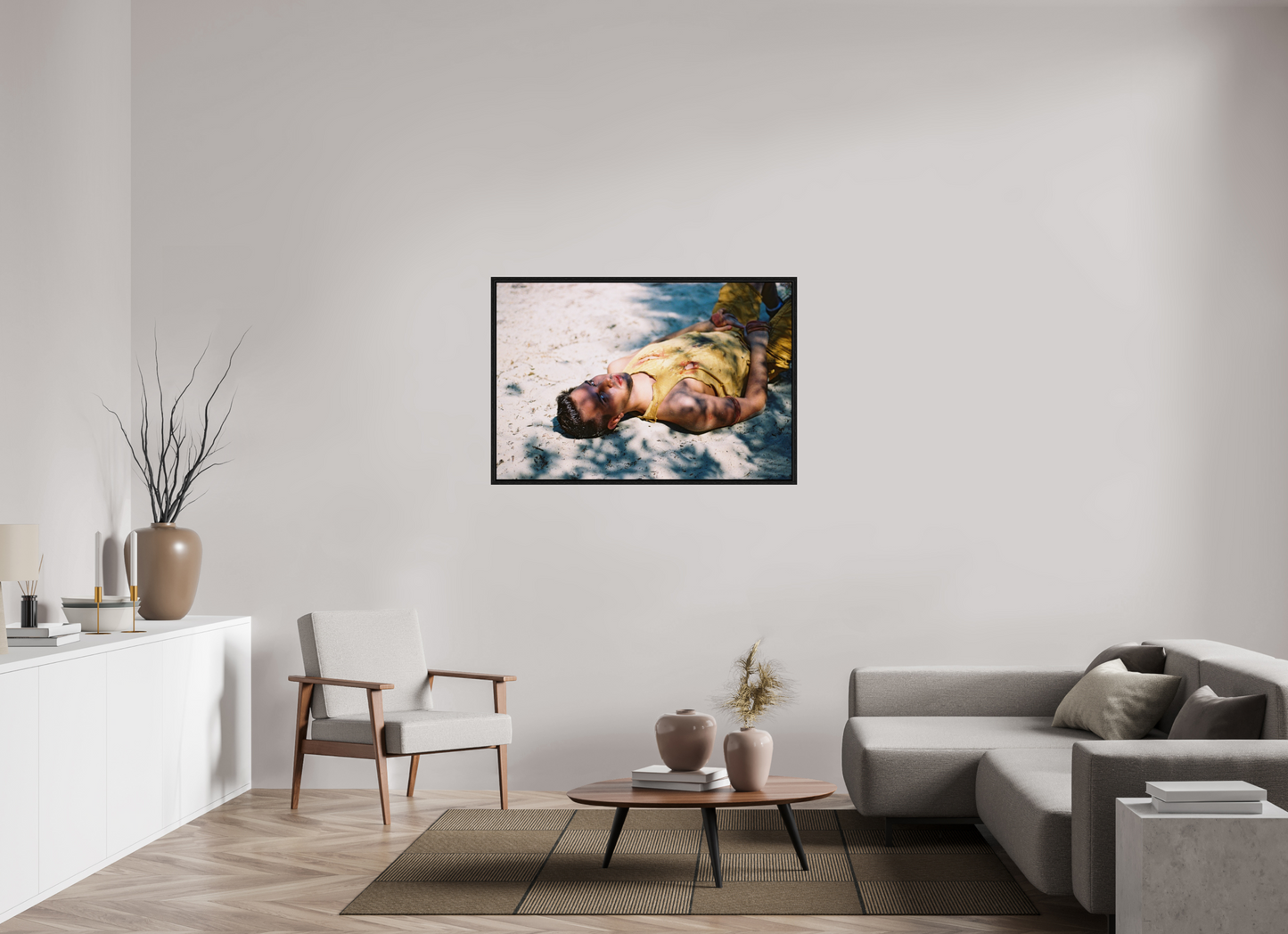 120 x 80 cm, Floating frame - black Sands, 2013