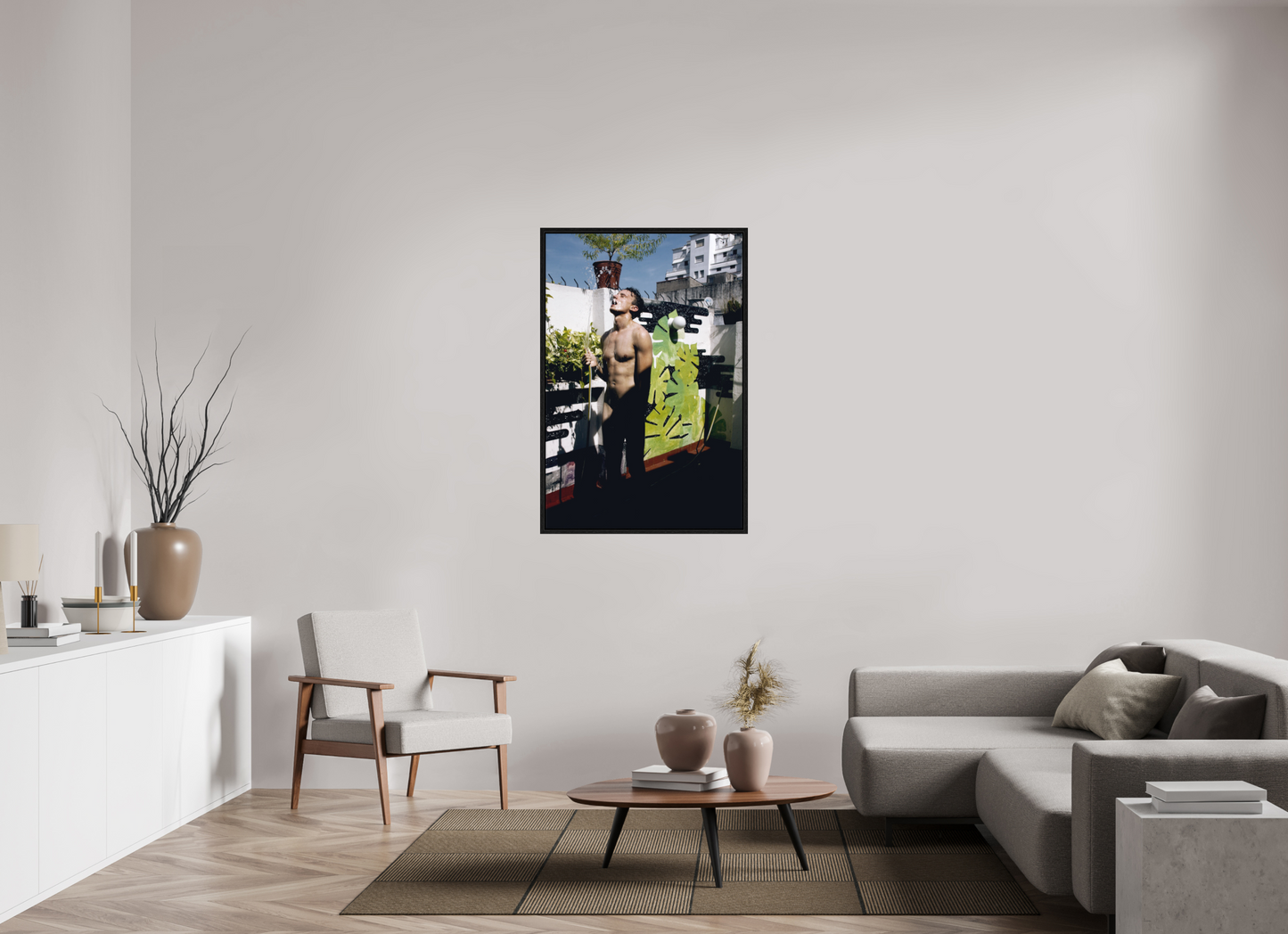 80 x 120 cm, Floating frame - black Heat, 2013