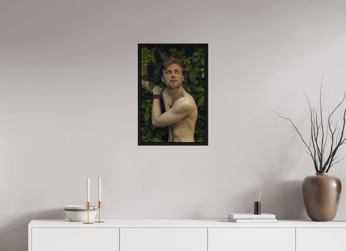 40 x 60 cm, Floating frame - black Demigod, 2013