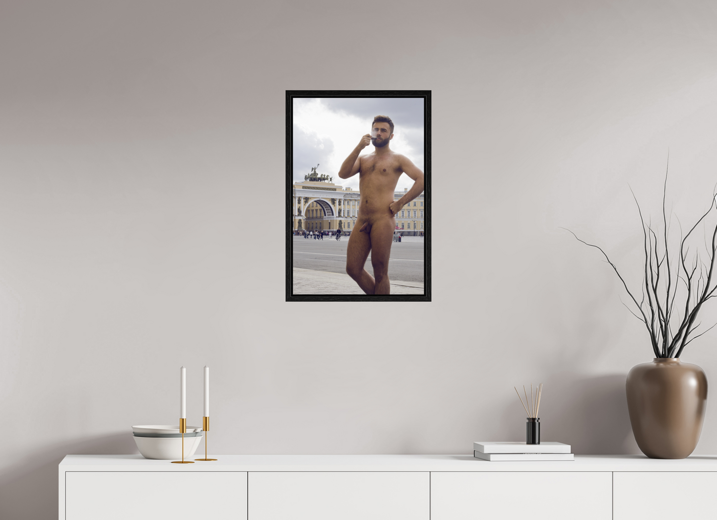 40 x 60 cm, Floating 15mm black Naked Petersburg 9, 2015