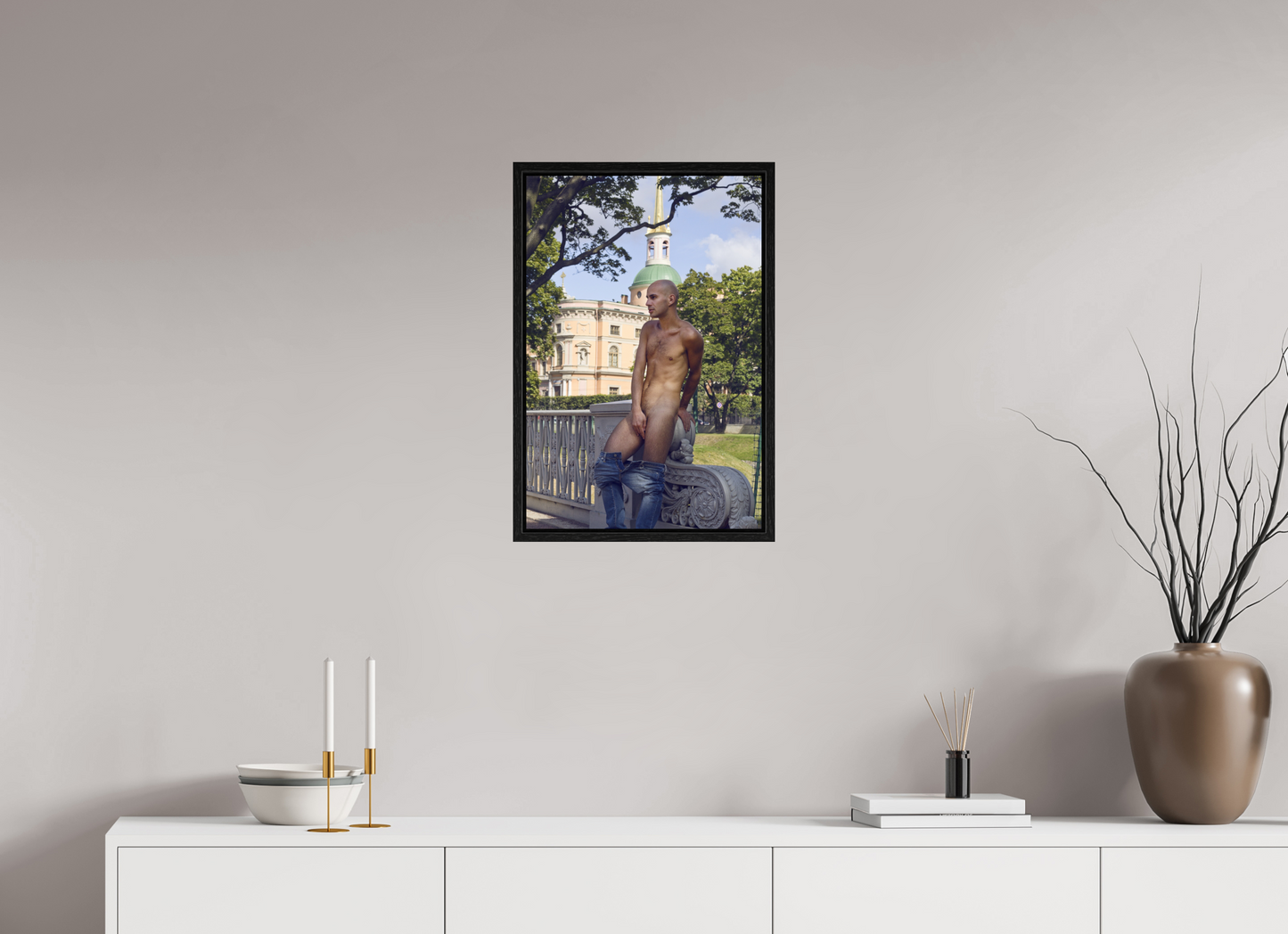 40 x 60 cm, Floating 15mm black Naked Petersburg 5, 2015