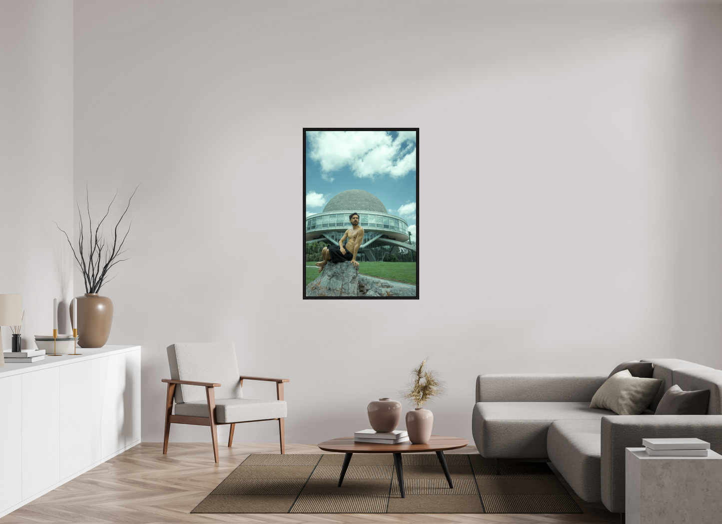 80 x 120 cm, Floating frame - black Naked Buenos Aires 11, 2018