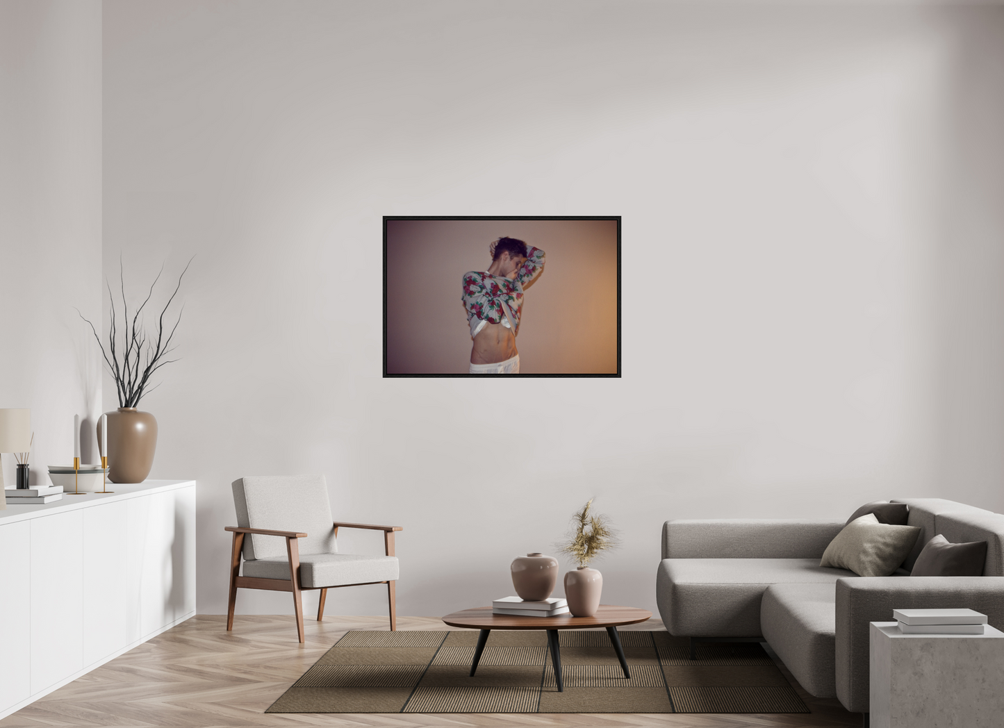 120 x 80 cm, Floating frame - black Roses, 2013