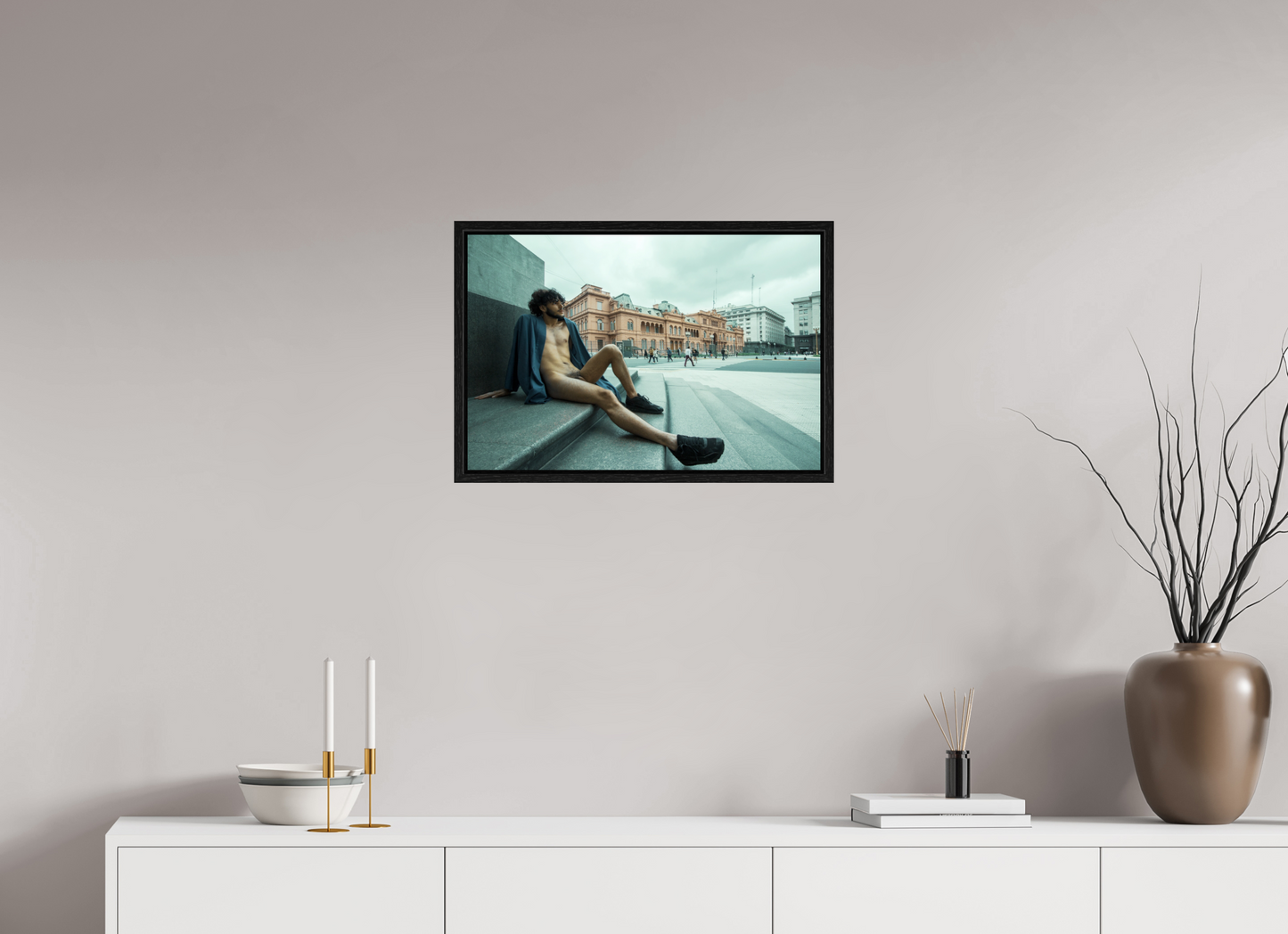 60 x 40 cm, Floating 15mm black Naked Buenos Aires 2, 2018