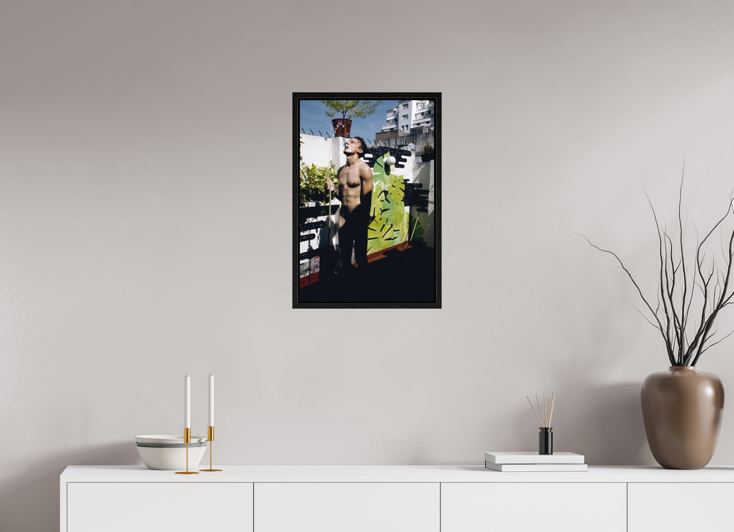 40 x 60 cm, Floating frame - black Heat, 2013