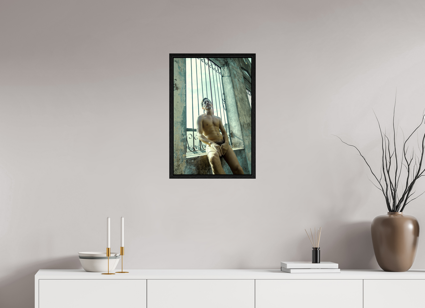 40 x 60 cm, Floating 15mm black Naked Buenos Aires 5, 2018