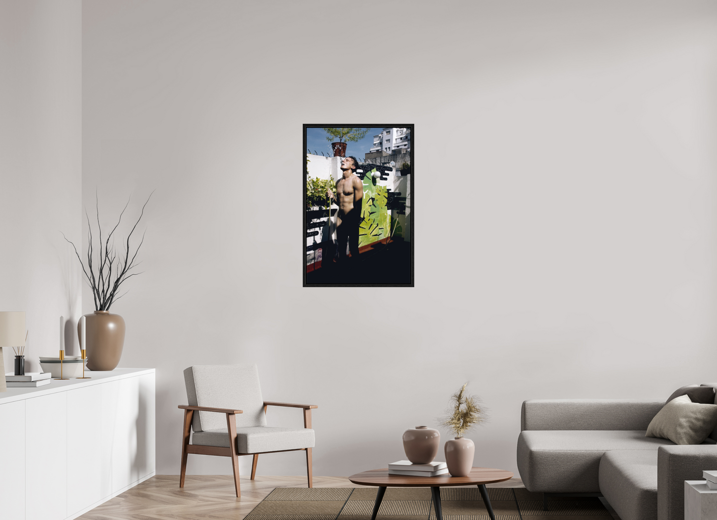 60 x 90 cm, Floating frame - black Heat, 2013