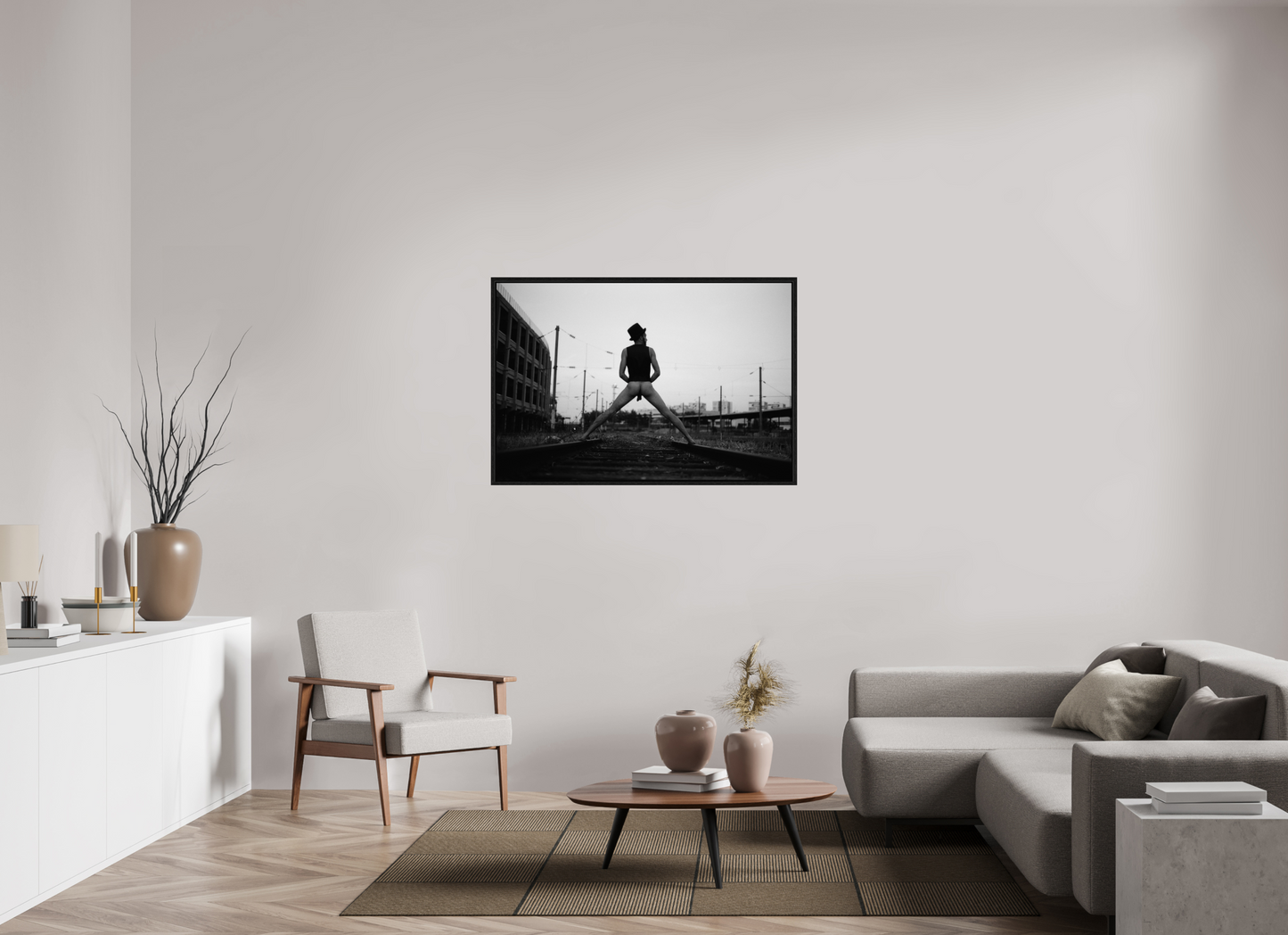 120 x 80 cm, Floating frame - black Tracks, 2013