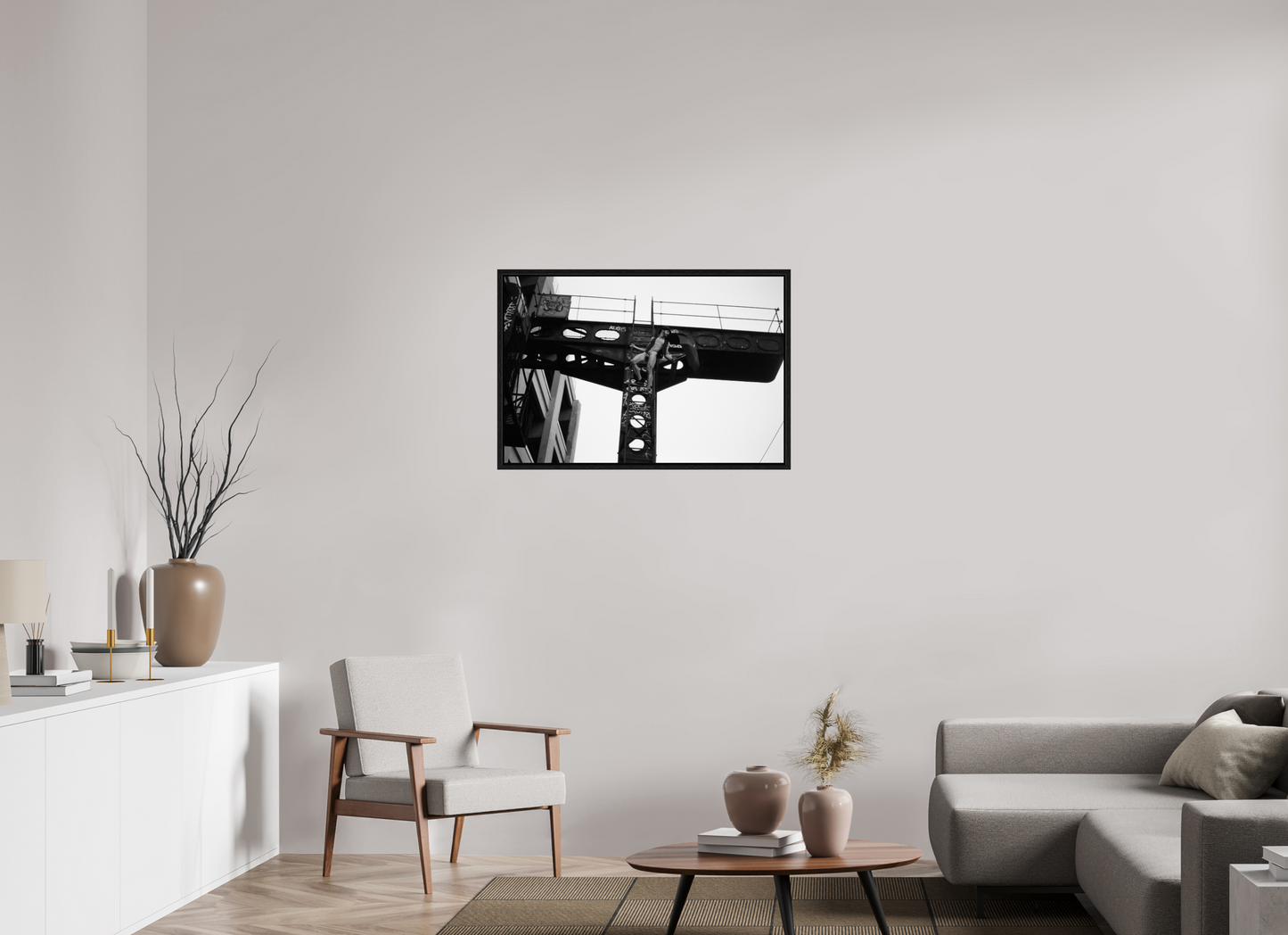 90 x 60 cm, Floating frame - black Umbrella, 2013