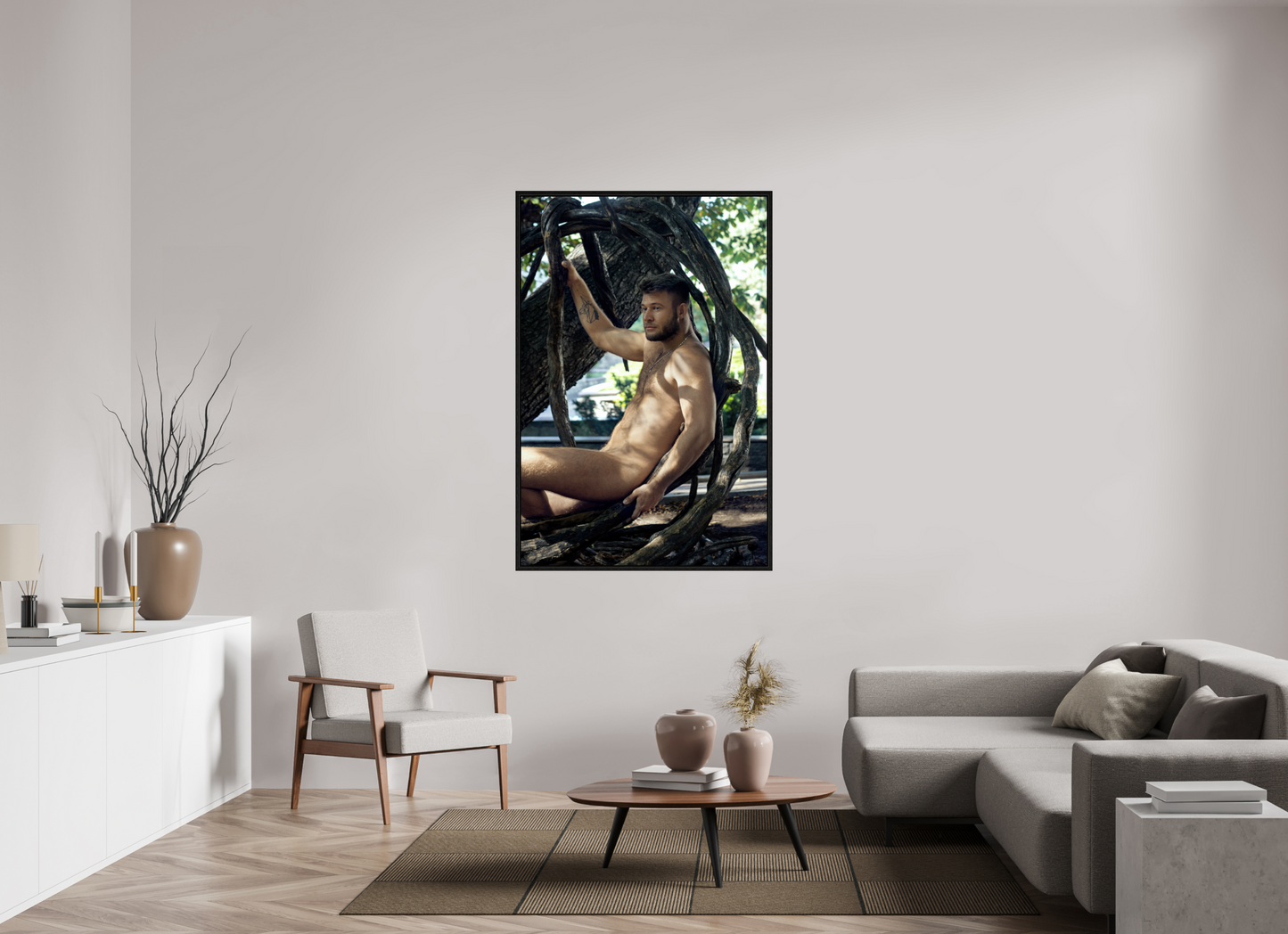 100 x 150 cm, Floating 15mm black Naked Moscow 12, 2018