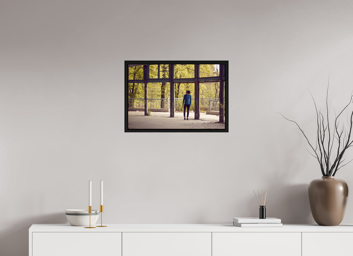60 x 40 cm, Floating frame - black In Blue, 2013