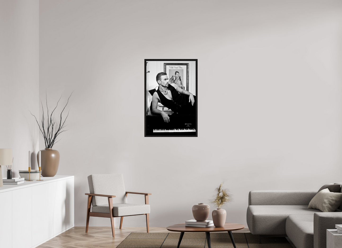 60 x 90 cm, BW Floating 15mm black Piano, 2016